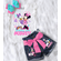 Minnie and Daisy Denim Shorts Set - Minnie and Daisy Birthday Party Outfit