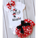 Minnie Mouse Baby Girl Outfit - Minnie First Disney Trip Baby Girl Outfit - Red Polka Dot Satin Bloomers Set