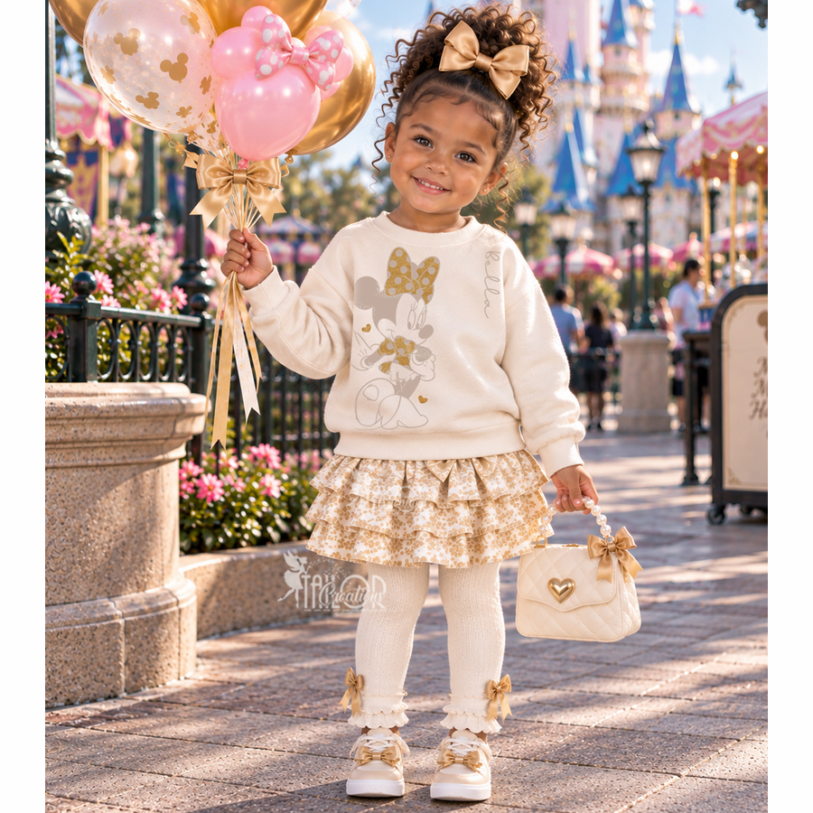Minnie Mouse Boutique Custom Outfit - Fall Minnie Mouse Sweatshirt for Toddler Girls