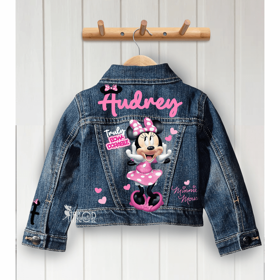 Minnie Mouse Magical Personalized Denim Jacket Kids - Disney Personalized Jean Jacket