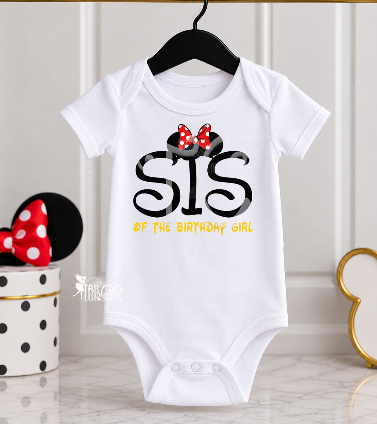 Minnie Mouse Personalized Bodysuit Baby Girl - Magic Park Disney Custom Newborn Onesie