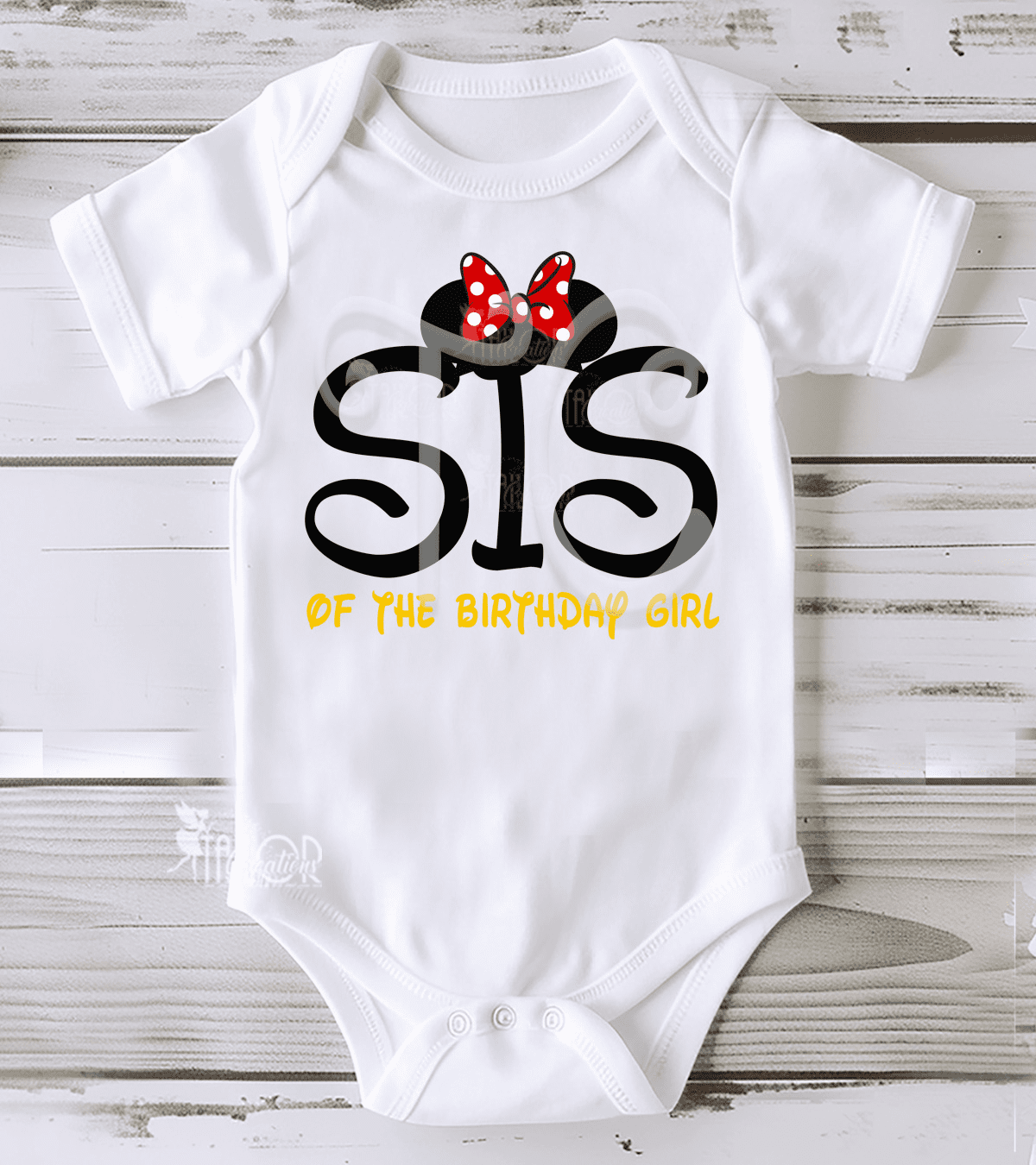 Minnie Mouse Personalized Bodysuit Onesie Baby Girl - Matching Family Disney Tees