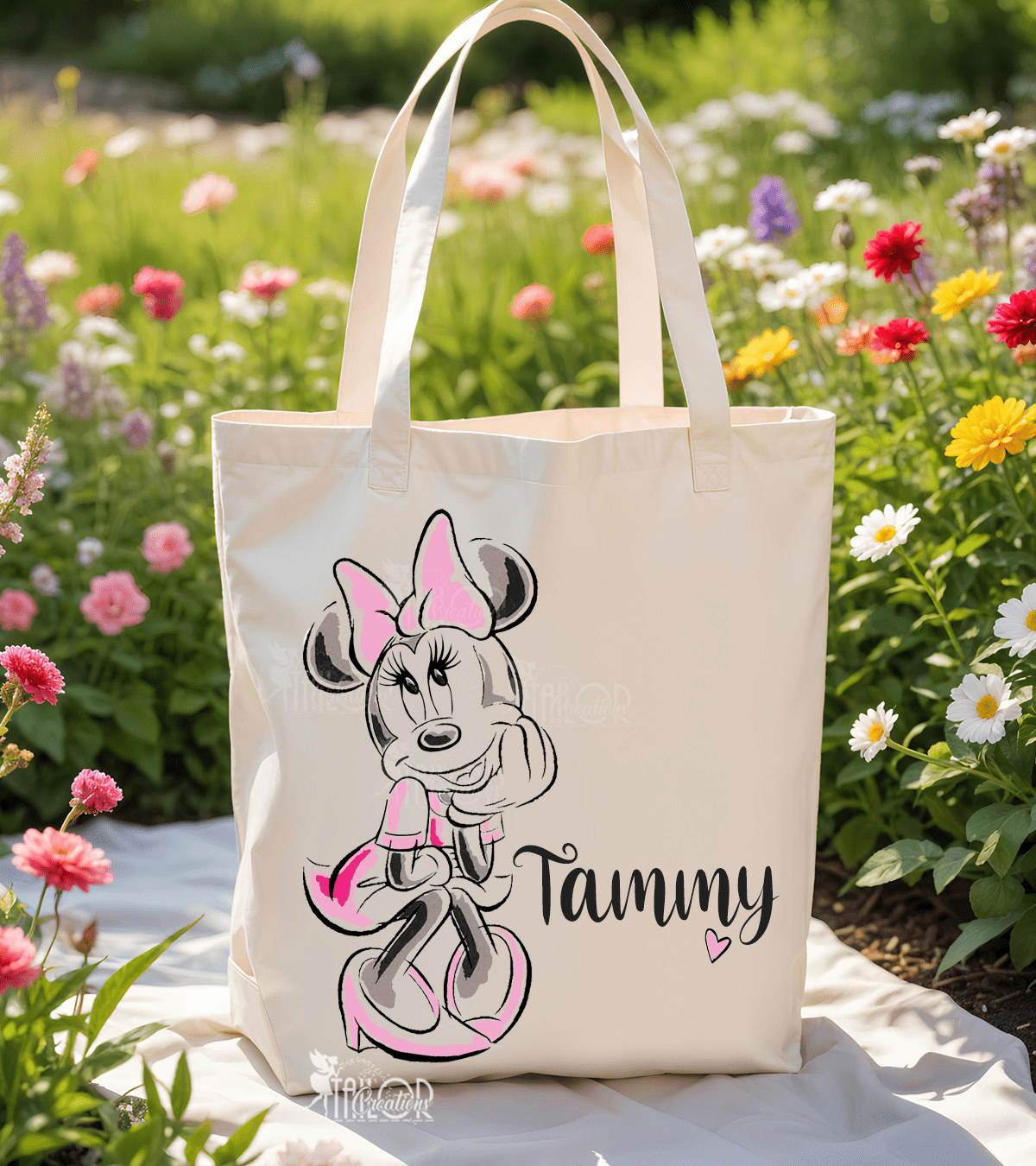 Minnie Mouse Tote Bag - Cute Disney Tote Bag - Personalized Tote Bags for Girls