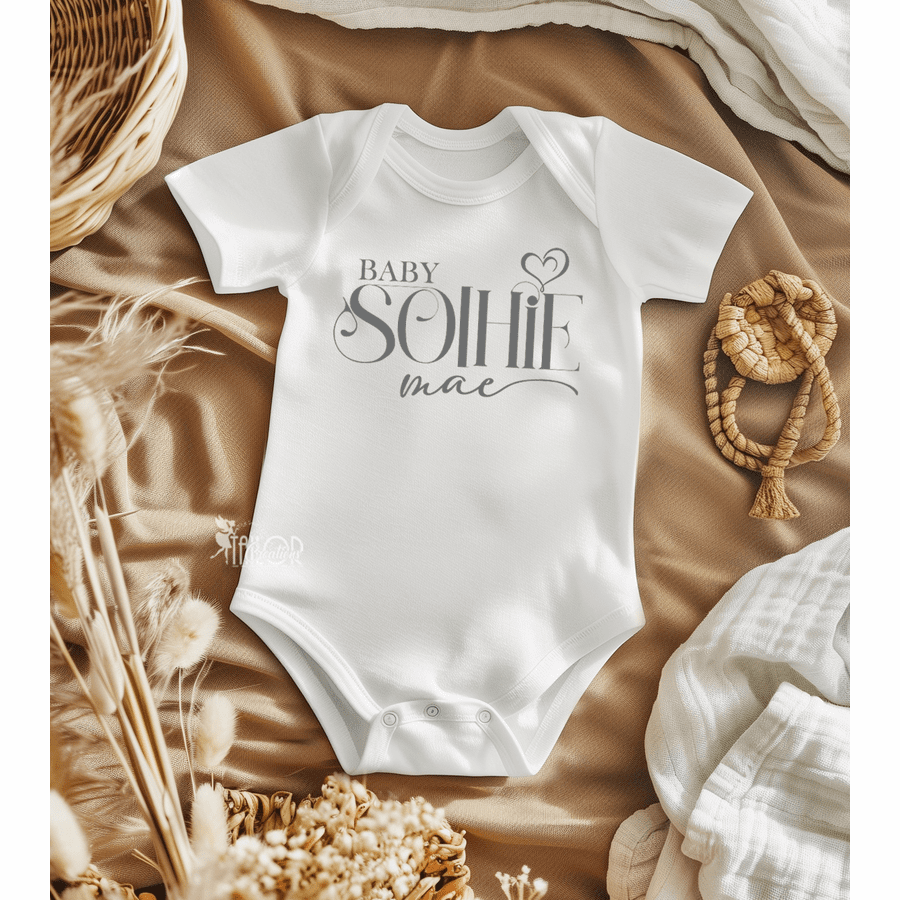 Miracle Name Baby Announcement Bodysuit Gift Box - Pregnancy Announcement Onesie