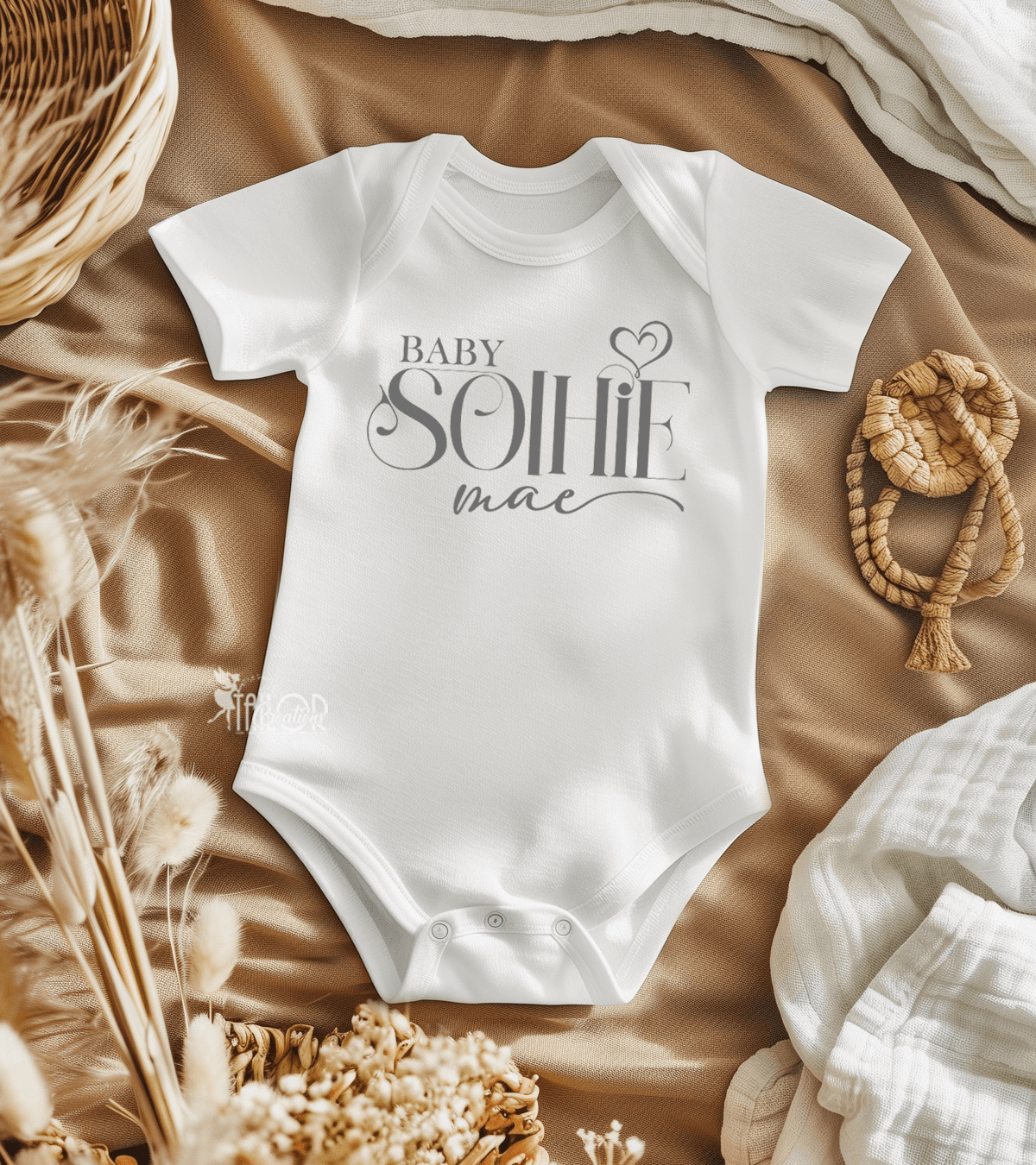 Miracle Name Baby Announcement Bodysuit Gift Box - Pregnancy Announcement Onesie