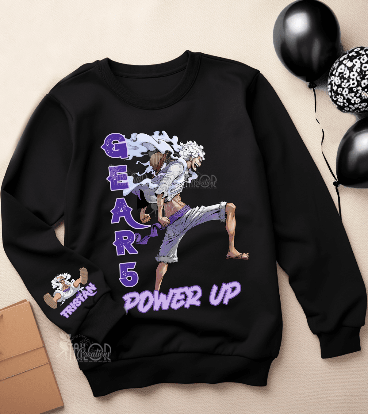 Monkey D Luffy Gear 5 Crewneck Anime Sweatshirt Kids Mens - Anime Custom Hoodie
