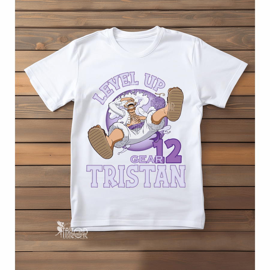Monkey D Luffy Gear 5 Tee Shirt - Anime Birthday Party Outfit Boys - One Piece Birthday Ideas