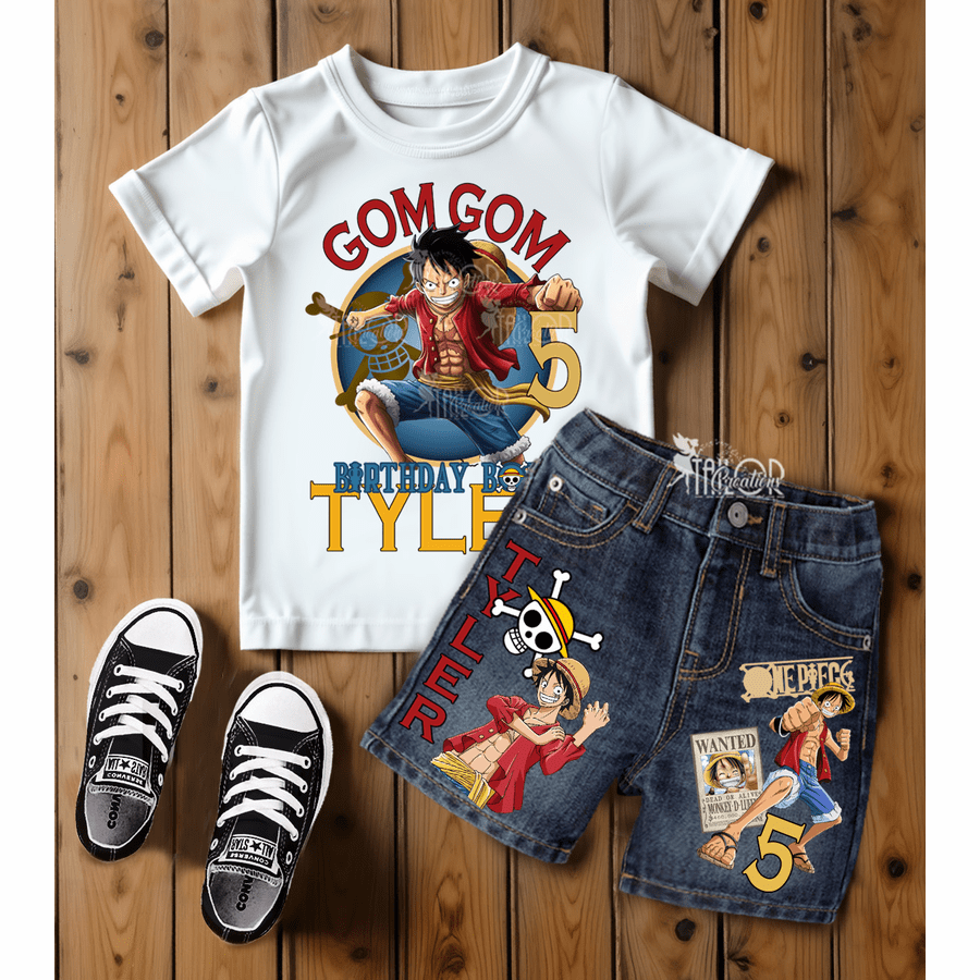 Monkey D Luffy Outfit for Boys - Anime Birthday Party Outfit Boys - Custom One Piece Birthday Ideas