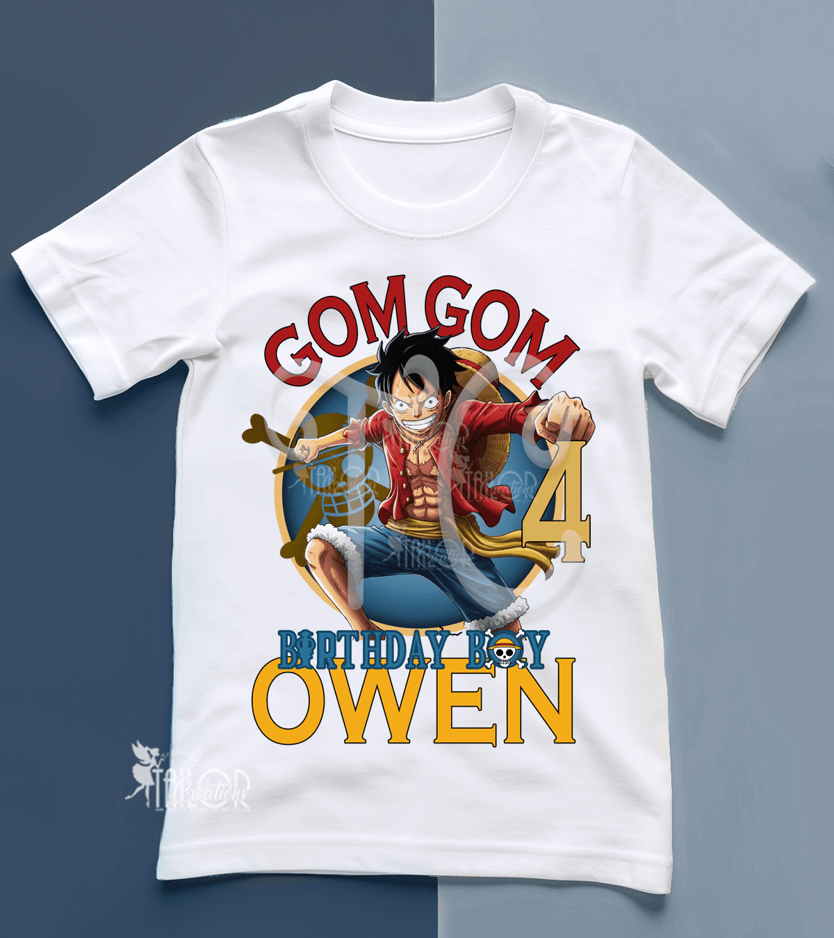 Monkey D Luffy Tee Shirt - Anime Birthday Party Outfit Boys - One Piece Birthday Ideas