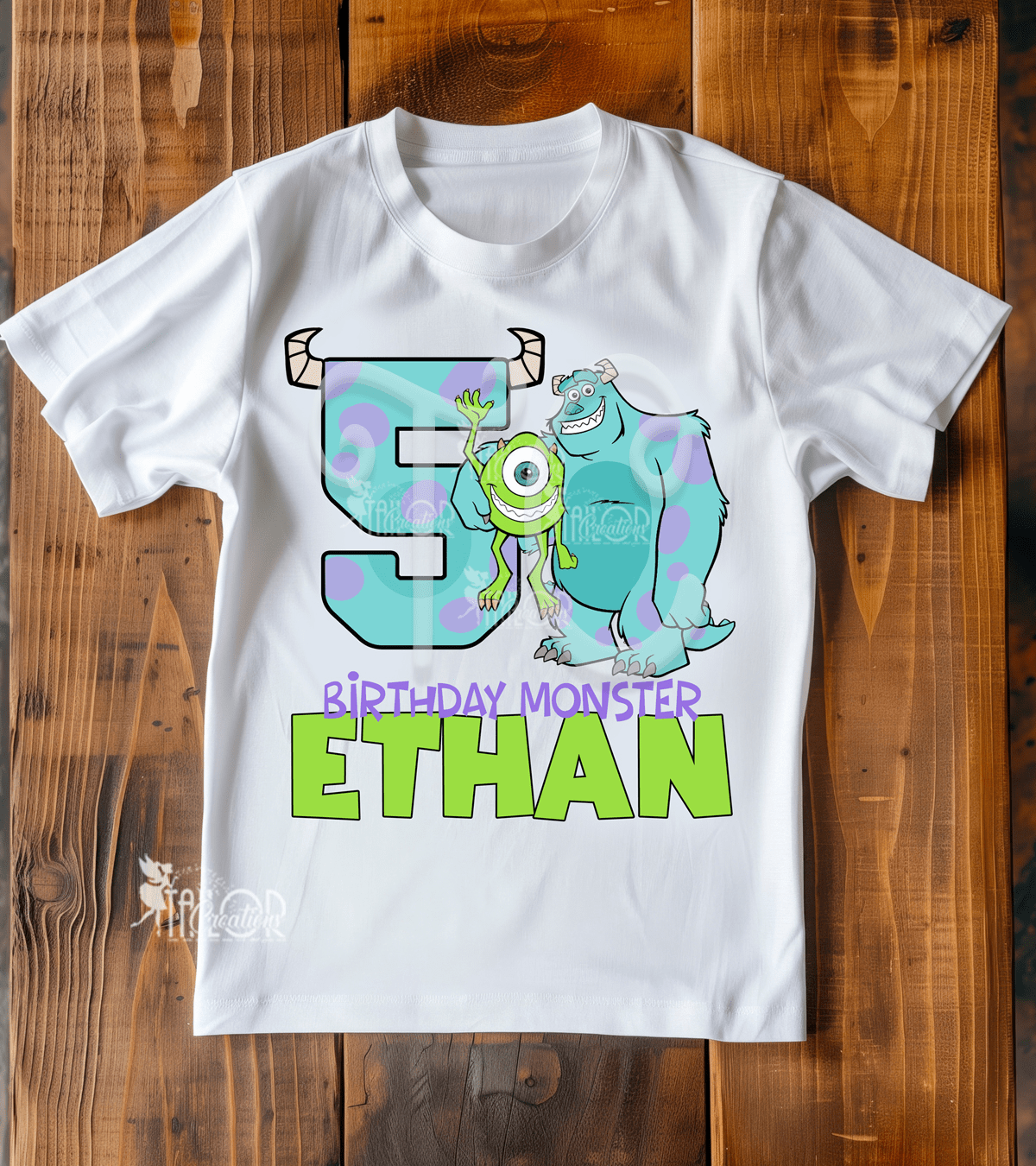 Monsters Inc Birthday Shirts, Custom Birthday Mike Sully Shirt