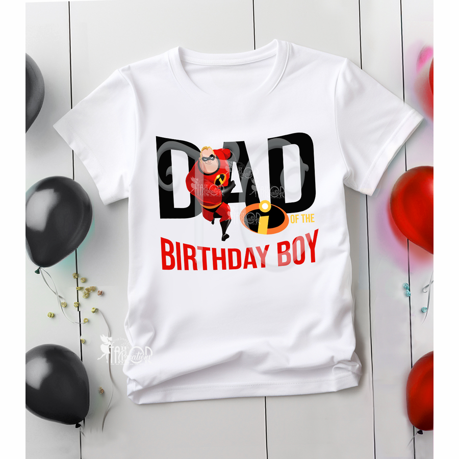 Mr. Incredible Dad Matching Family Birthday Party Tee Shirt - Incredibles Matching Outfits