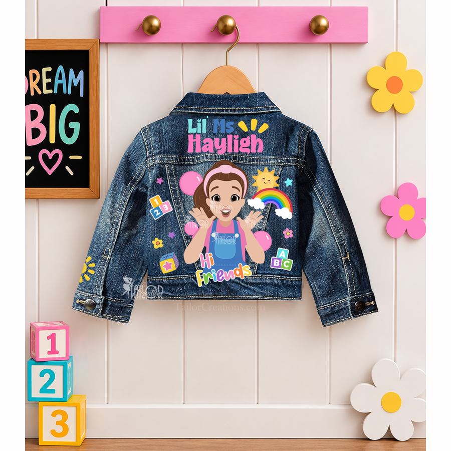 Ms Rachel Jean Jacket - Ms Rachel Denim - Personalized Denim Kids Jacket