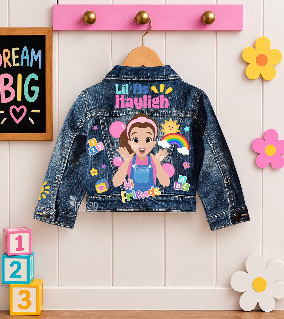 Ms Rachel Jean Jacket - Ms Rachel Denim - Personalized Denim Kids Jacket