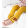 Mustard Fall Yellow Bow Ruffle Leggings Baby Toddler Girls - Cozy Warm Fall Leggings for Girls