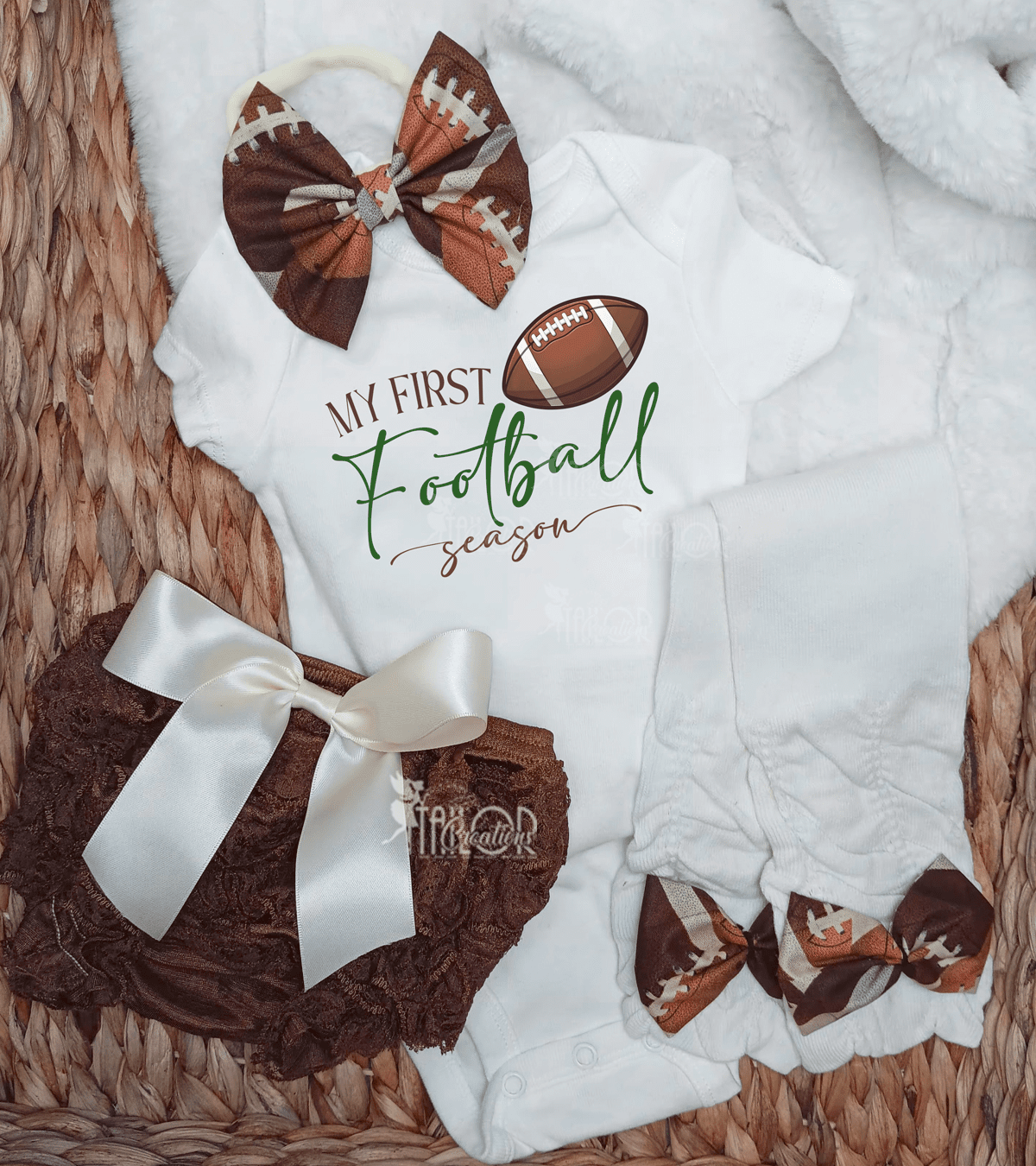 My First Football Season Onesie Outfit - Football Husband Pregnancy Announcement