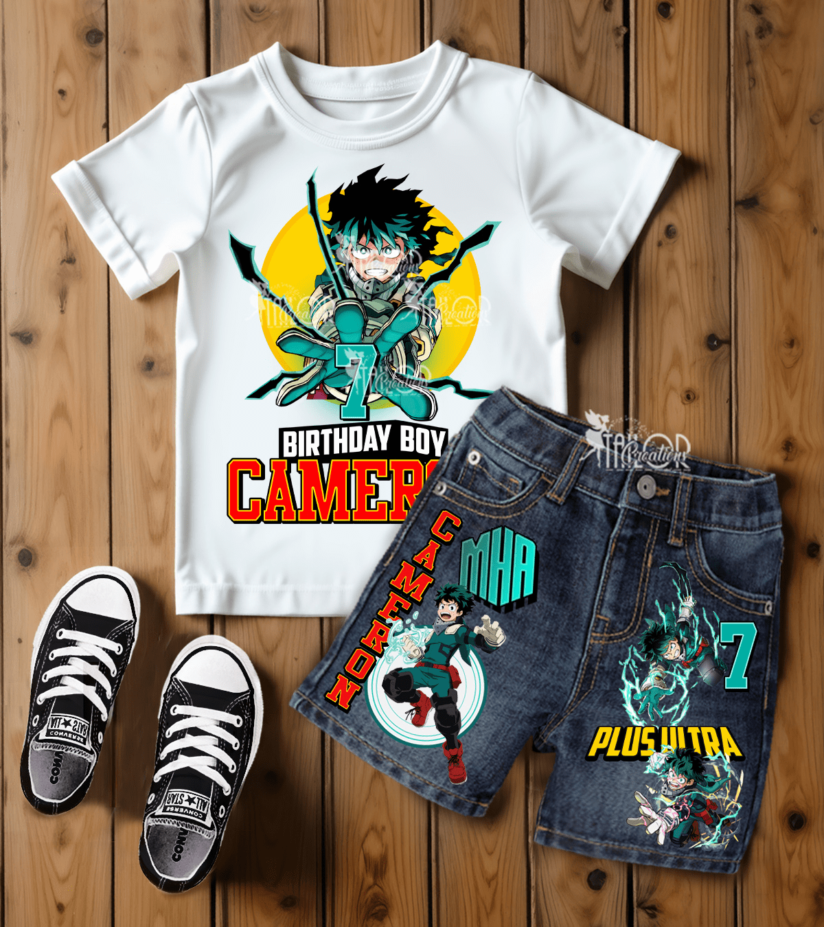My Hero Academia Deku Birthday Outfit for Boys - Anime Birthday Outfit Boys - Anime Denim Outfit