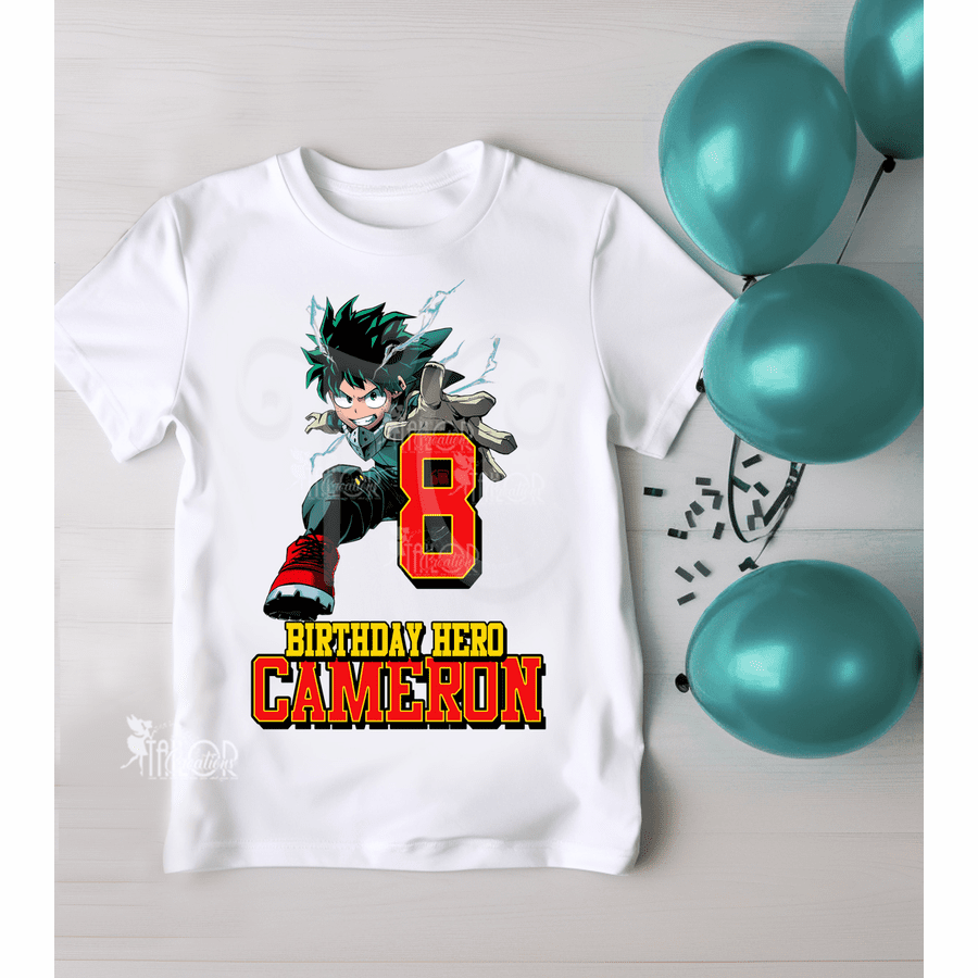 My Hero Academia Deku Birthday Shirt - Anime Birthday Outfit - Anime Family Tee