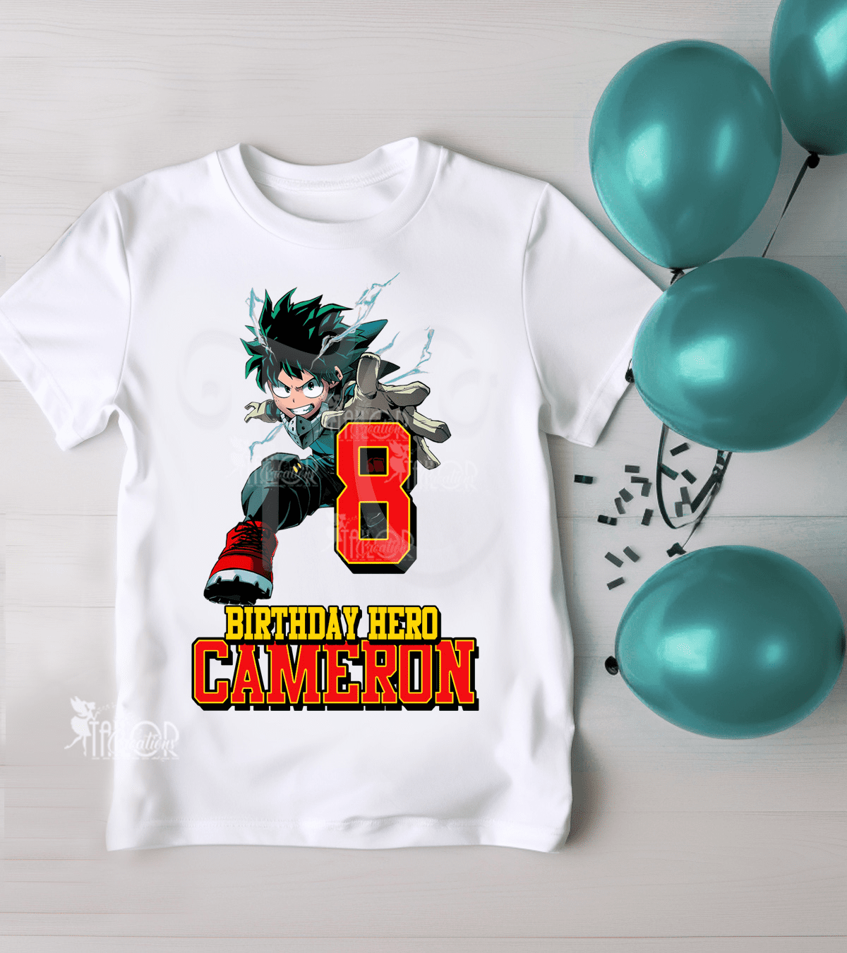 My Hero Academia Deku Birthday Shirt - Anime Birthday Outfit - Anime Family Tee