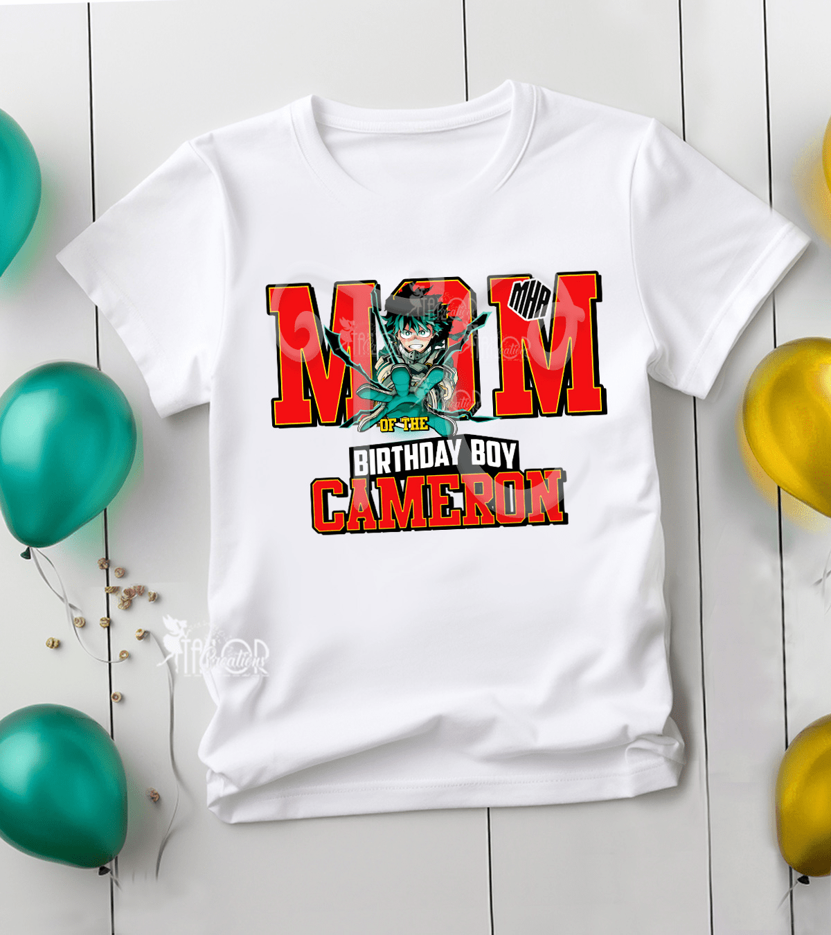 My Hero Academia Deku Matching Family Birthday Shirt - Anime Adult Mens Women Kids Tee