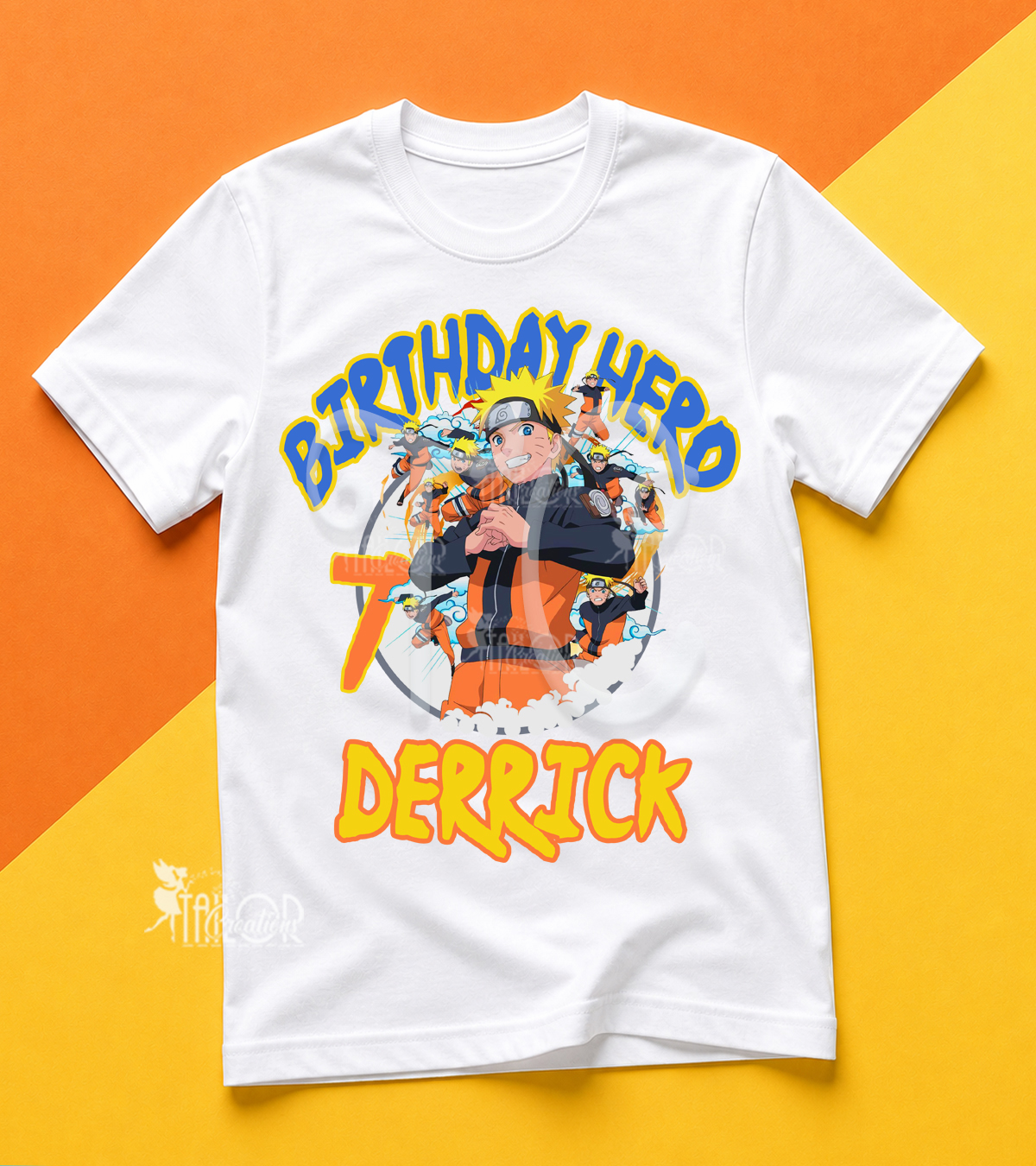 Naruto Anime Custom Birthday Tee Shirt - Naruto Birthday Party Outfit Ideas for Kids