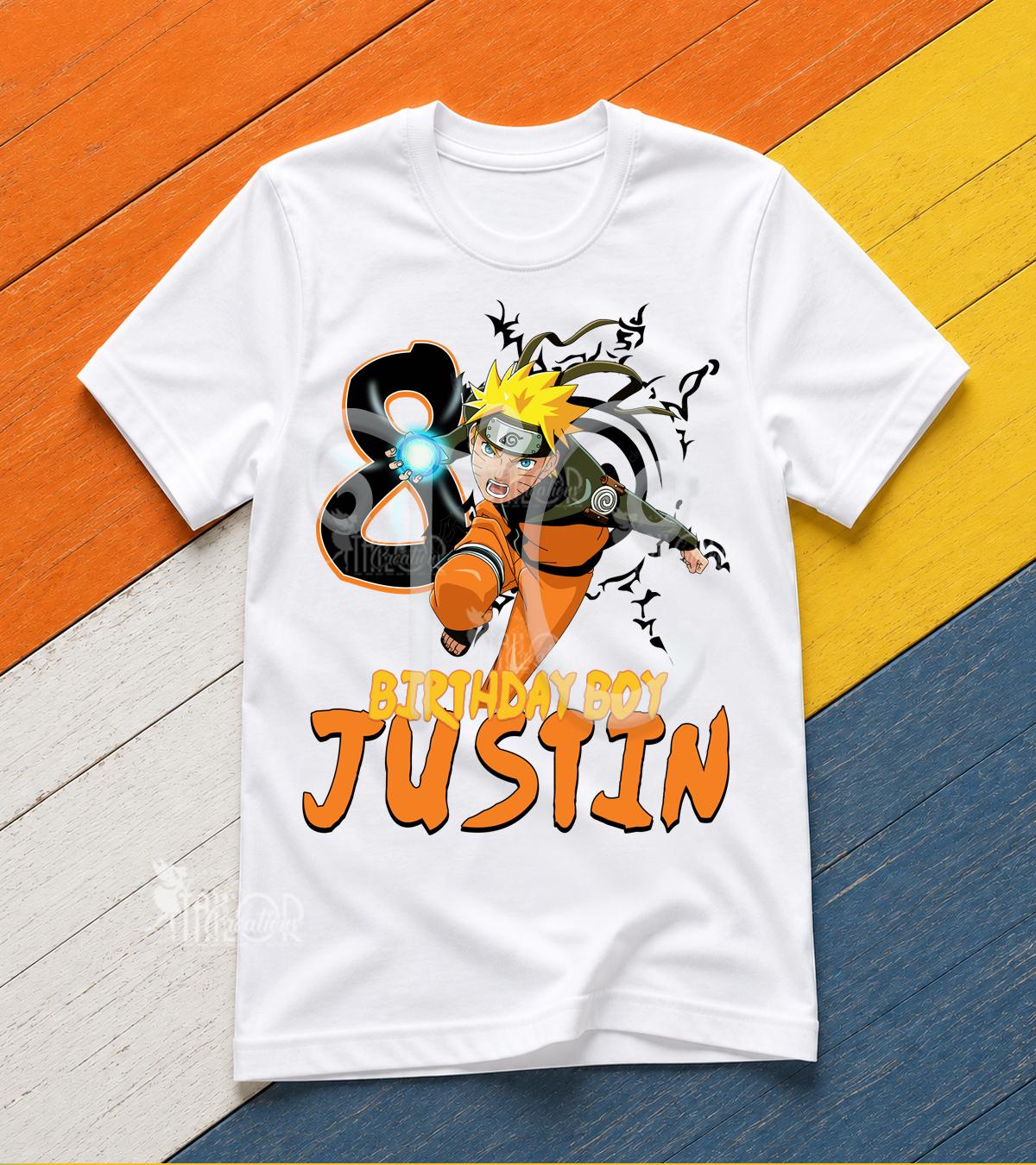 Naruto Personalized Birthday Party Tee Shirt for Kids - Naruto Birthday Party Outfit Ideas