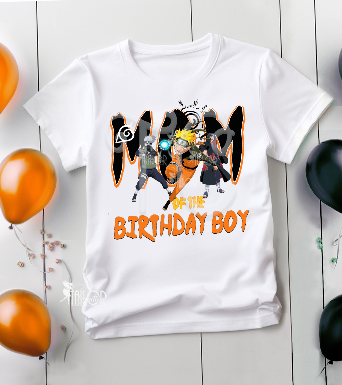 Naruto Personalized Matching Family Birthday Tee Shirt - Anime Matching Family Birthday Tees