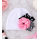 Newborn Baby Girl Beanie Pink Black Flower Cluster Hat - Boutique Baby Girl Toddler Hat