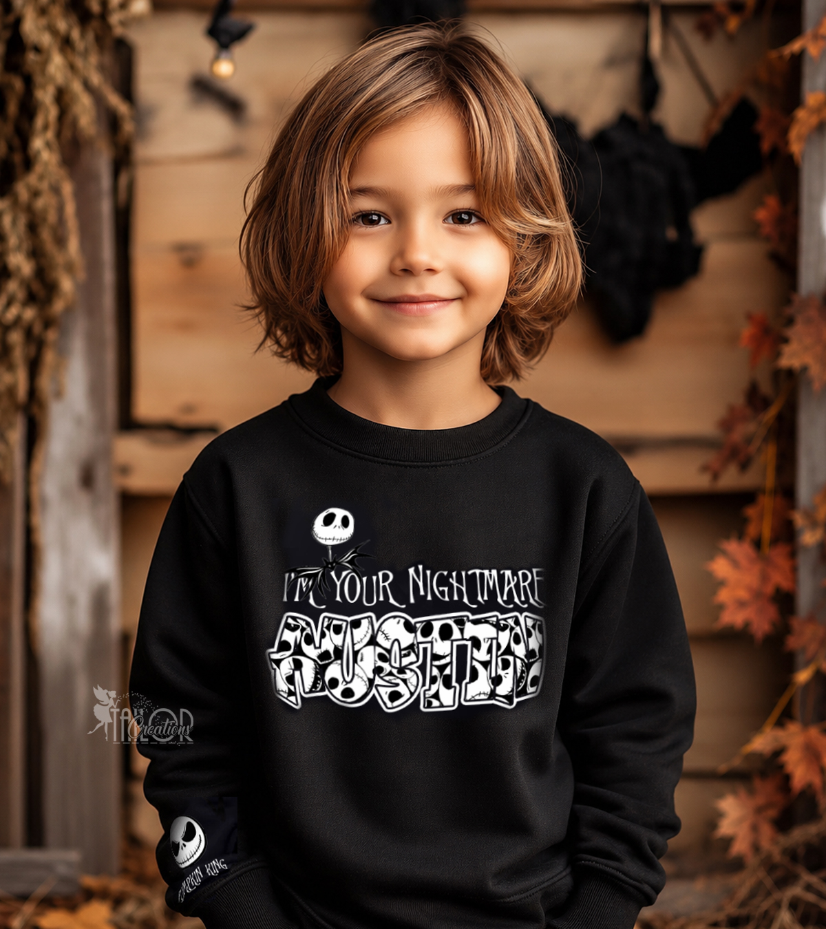 Nightmare Before Christmas Custom Name Sweatshirt - Jack Skellington Cozy Sweatshirt for Kids