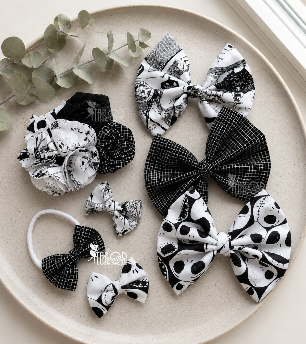 Nightmare Before Christmas Jack Skellington Hair Bow - Nightmare Before Christmas Toddler Baby Girl Headband