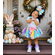 Pastel Easter Custom Name Scrap Fabric Tutu Outfit - Pastel Rabbit Bunny Egg Hunt Toddler Baby Outfit