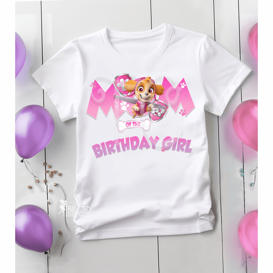Paw Patrol Matching Family Birthday Party Tees - Paw Patrol Birthday Party Shirts Mom