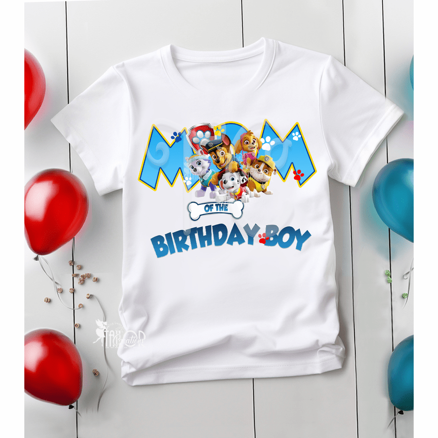 Paw Patrol Puppy Dog Theme Custom Birthday T Shirt Matching Family Shirts Party Supplies Ideas Set