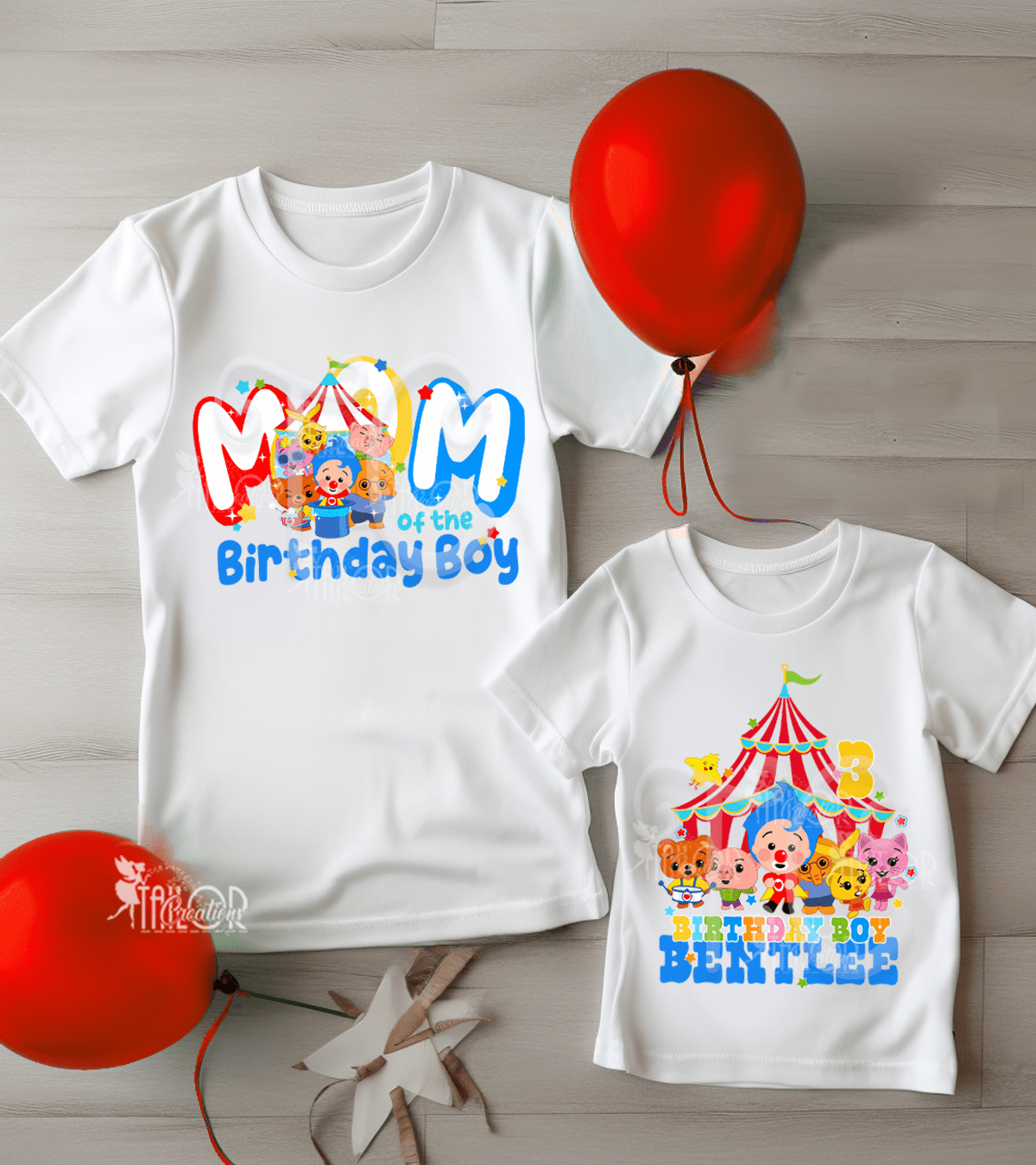 Payaso Plim Plim Cumpleaos - Carnival Circus First Birthday Family Shirt