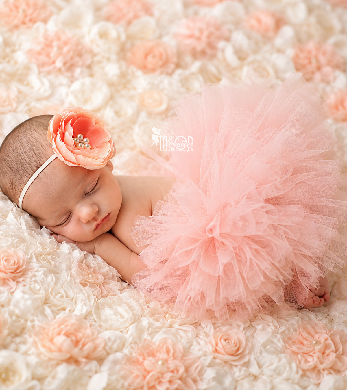 Peach Newborn Tutu Dress Set - Newborn Tutu and Headband