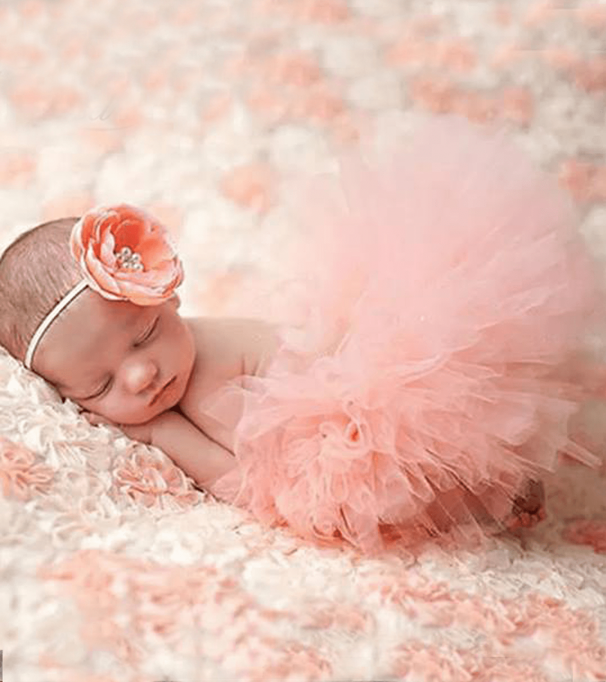 Peach Newborn Tutu Dress Set - Newborn Tutu and Headband