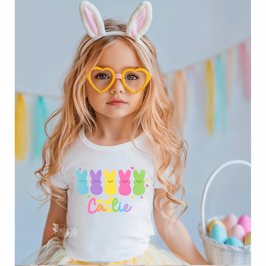 Peeps Personalized Pastel Tee Shirt Toddler Kids - Easter Chillin with my Peeps Outfit Ideas