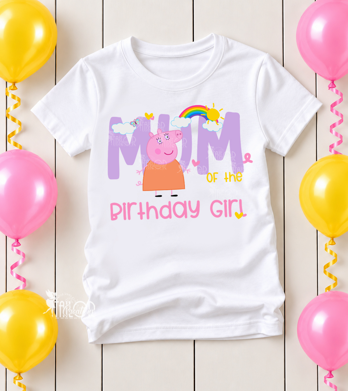 Peppa Pig Matching Family Birthday Tee Shirt - Peppa Pig Mum Personalized Birthday Shirt