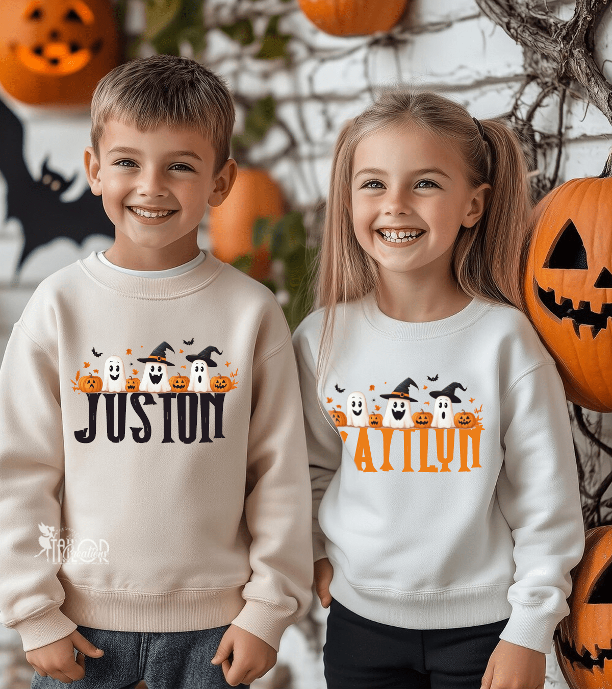 Personalized Halloween Name Sweatshirt for Kids - Personalized Kids Sweatshirt