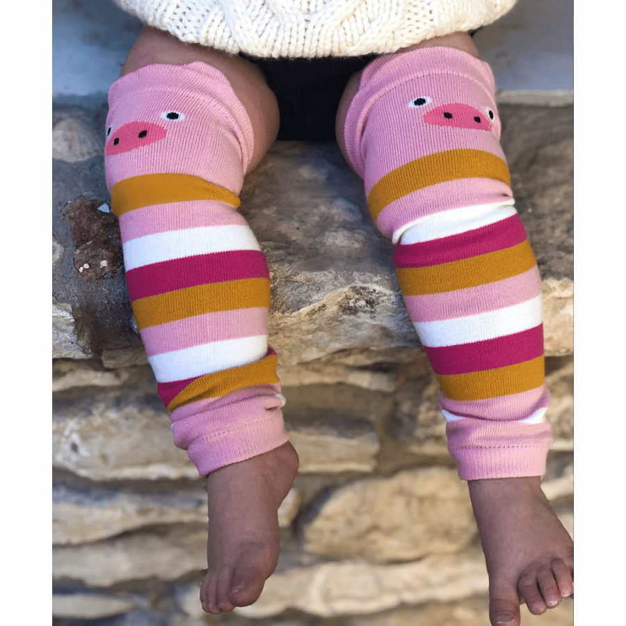 Pig Leg Striped Warmers Baby Toddler Animal Print - Farm Animal Leg Warmers
