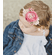 Pink and Ivory Vintage Inspired Rhinestone Pearl Baby Infant Toddler Headband