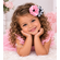 Pink & Black Fabric Flower Cluster Hair Clip for Toddler Girl - Pink & Black Baby Girl Gift Set