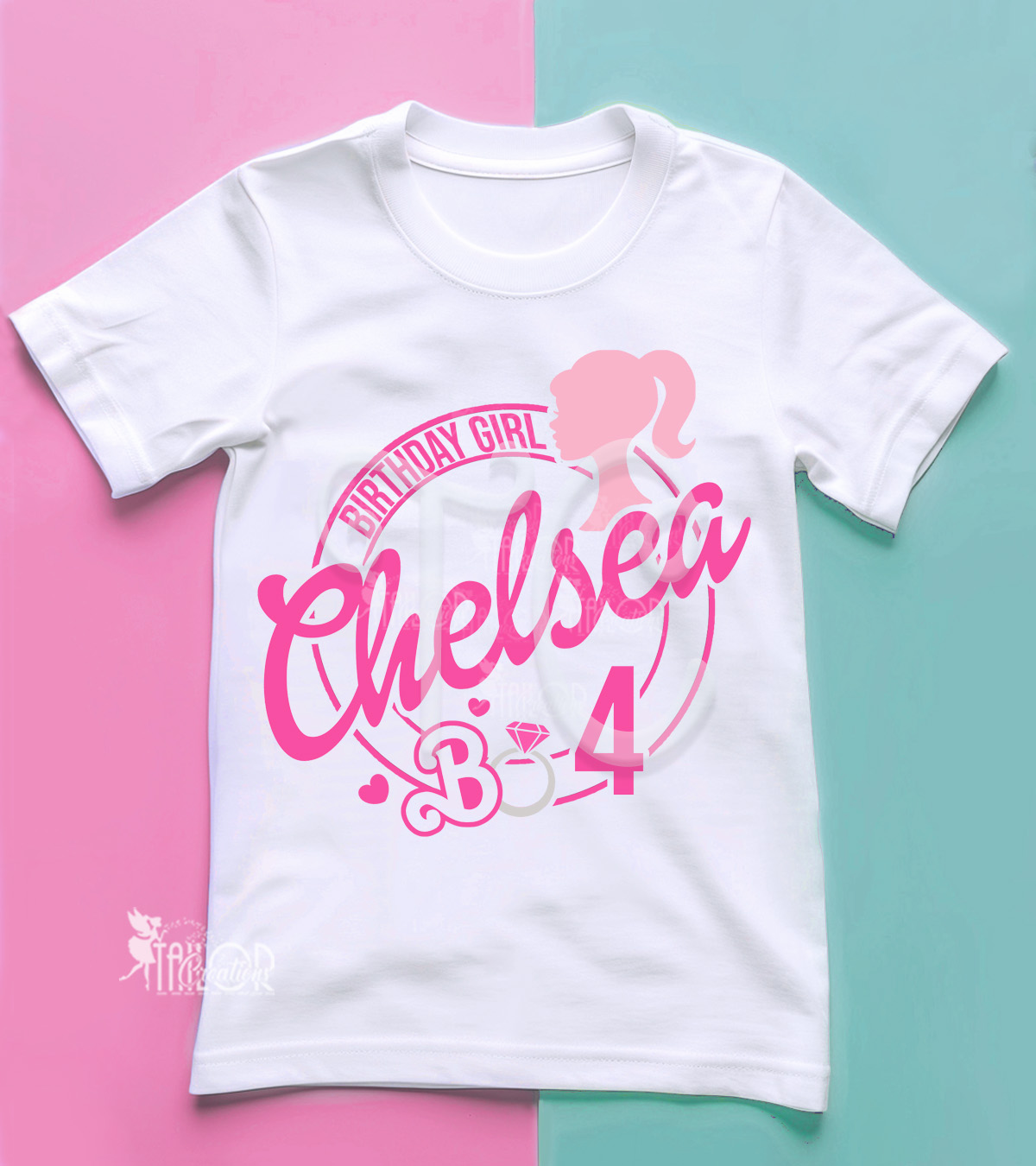 Pink Doll Birthday Party Tee Shirt for Girls - Glam Doll Birthday Party Tutu and Jacket Outfit 