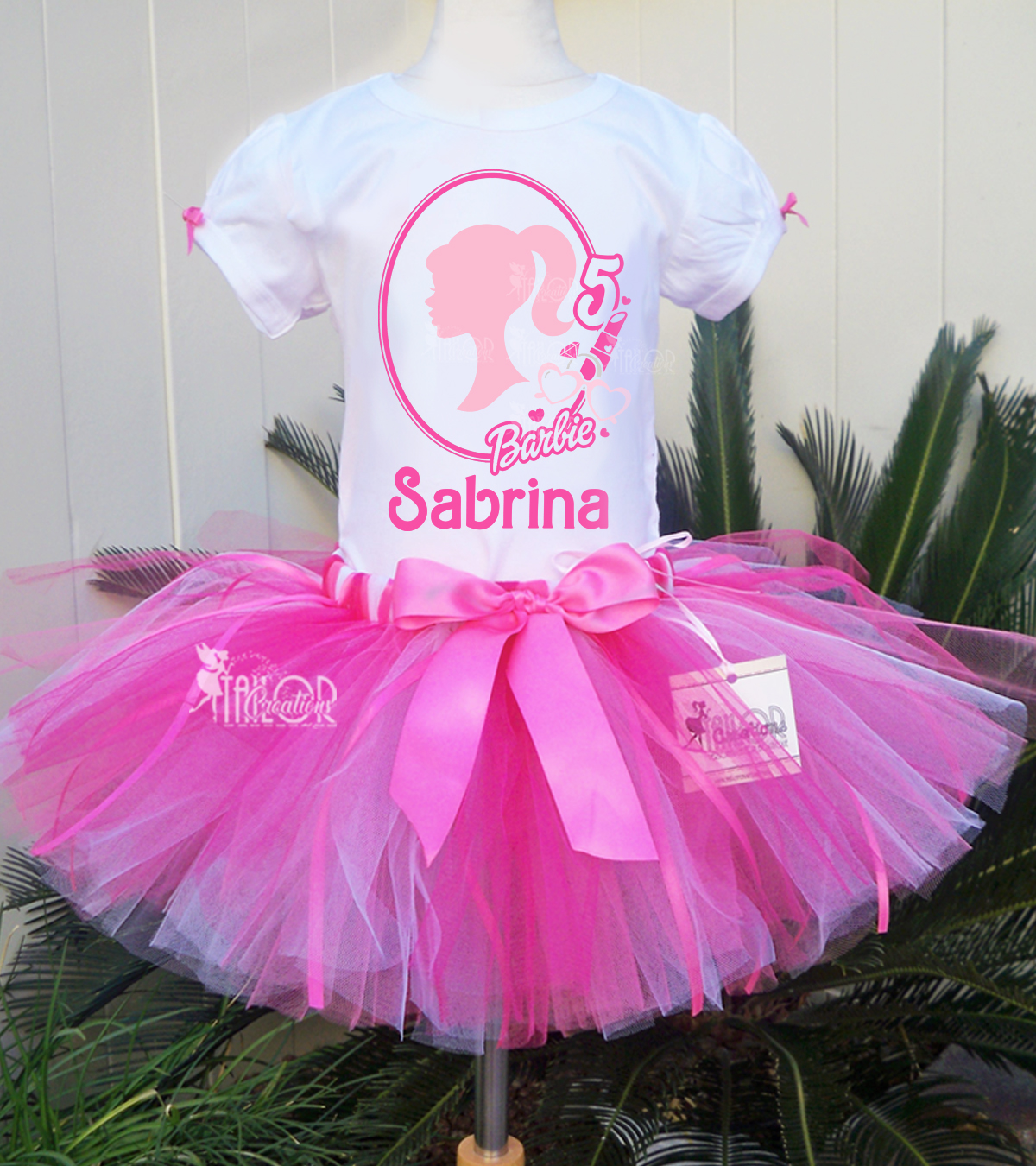 Pink Doll Birthday Party Tutu Outfit - Barbie Birthday Party Tutu and Jacket Outfit Set