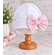 Pink Gingham Bow Newborn Baby Girl Hospital Hat - Pink Custom Name Baby Girl Hat