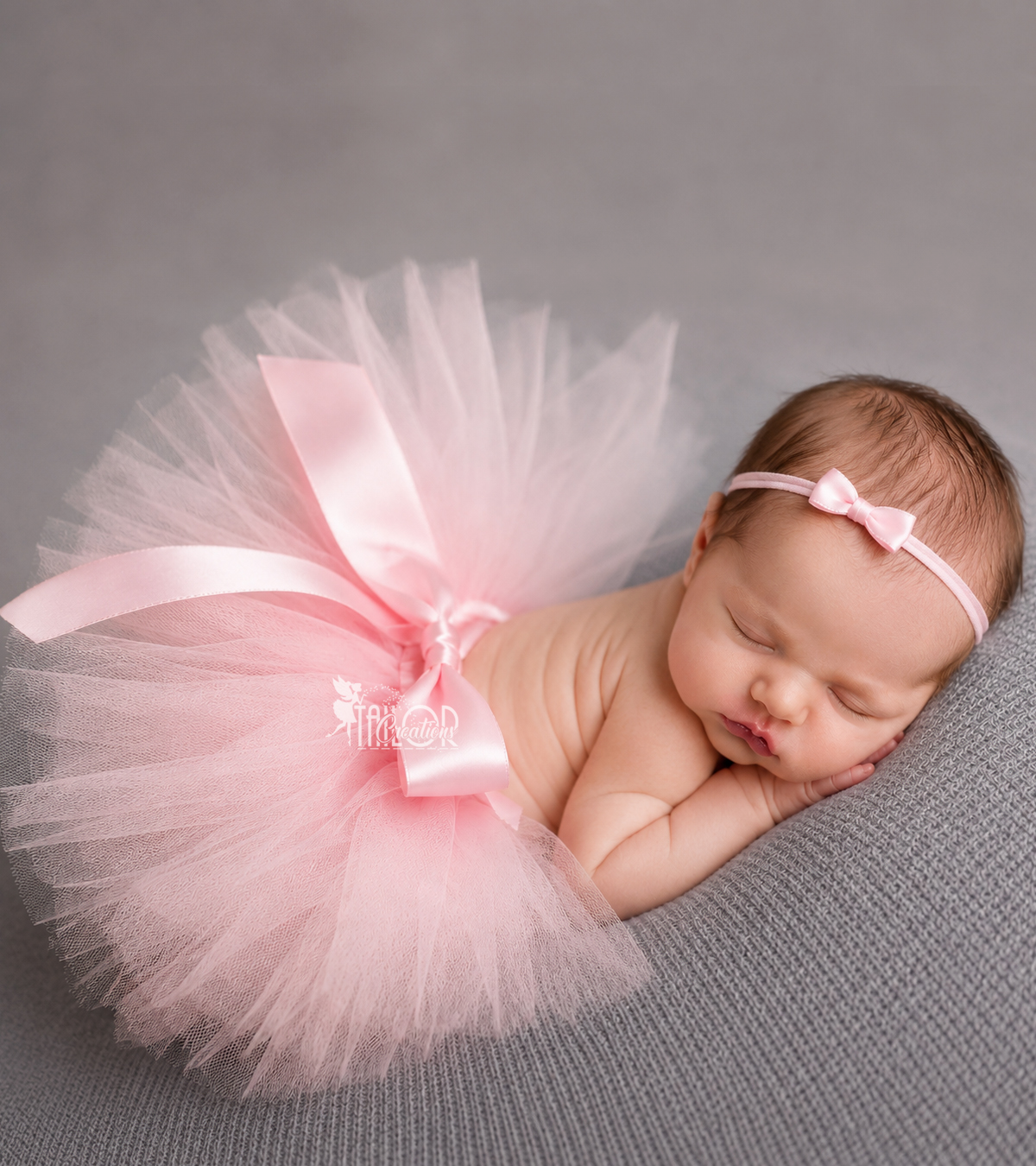 Pink Newborn Baby Girl Tutu and Headband Set - Pink Tutu Dress for Baby Girl