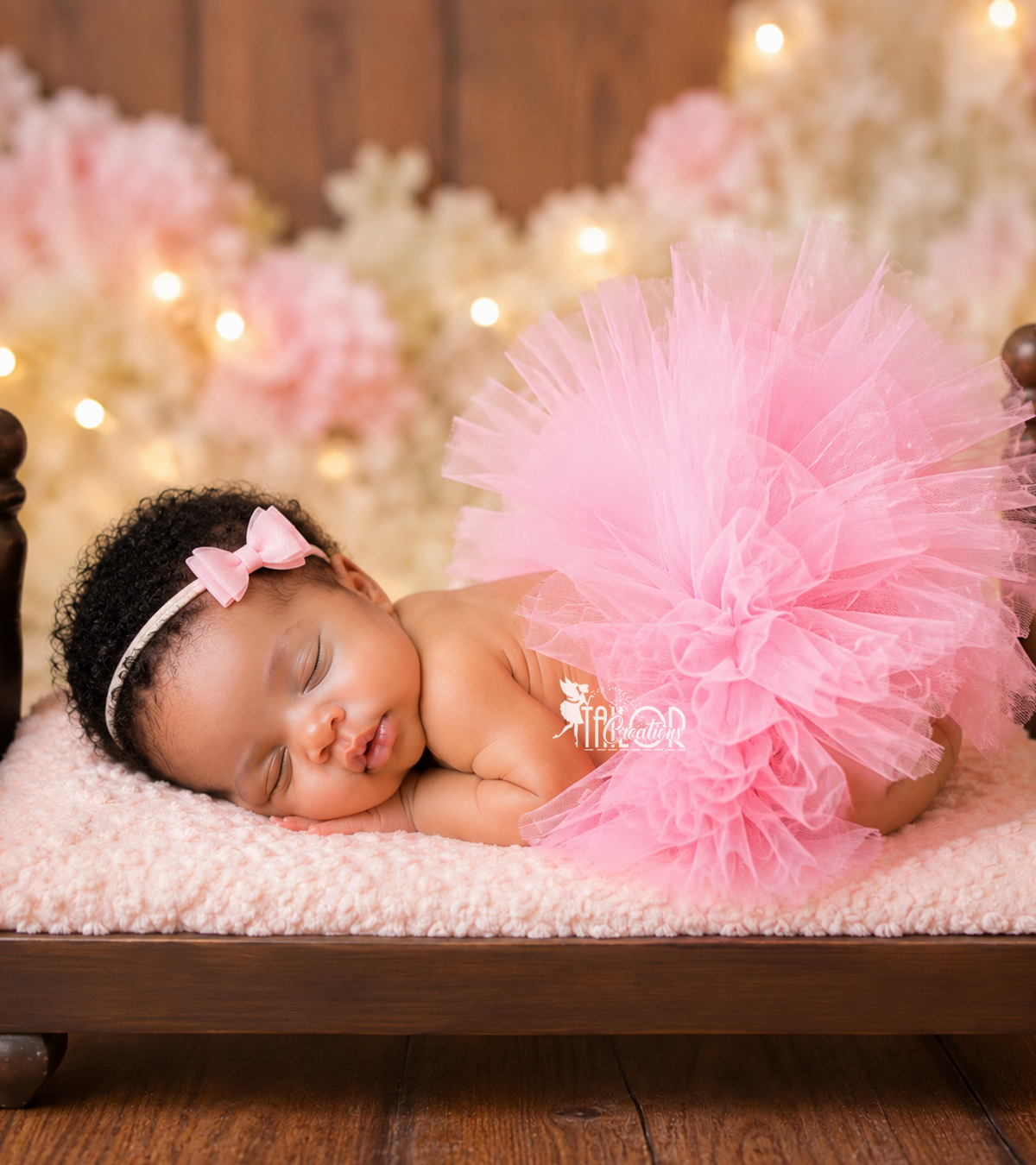 Pink Princess Newborn Baby Girl Tutu Headband Set - Baby Girl Coming Home Outfit