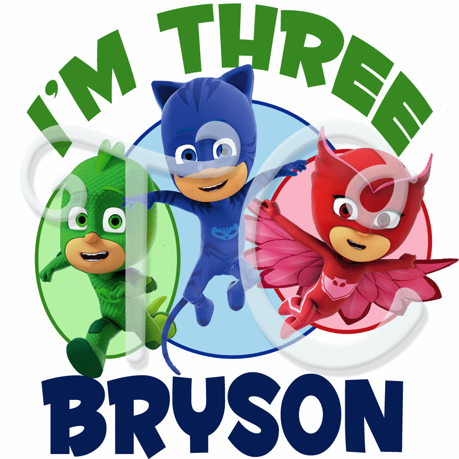 PJ Mask personalized birthday t shirt