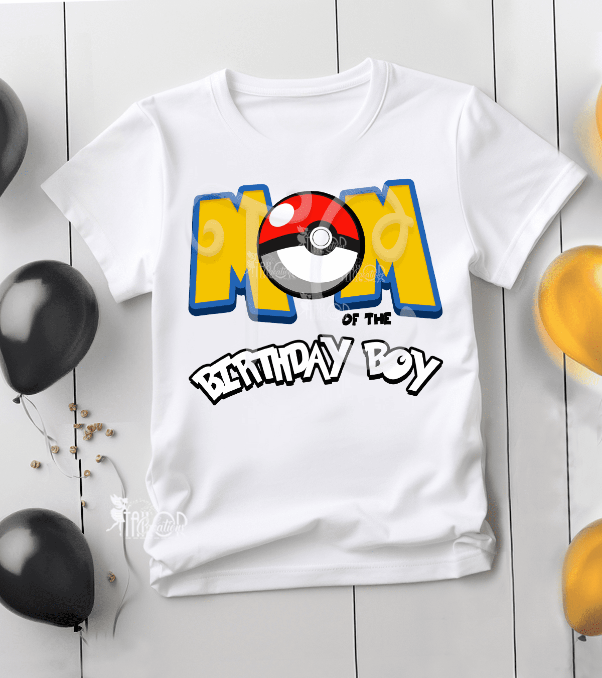 Pokemon Ball Matching Family Birthday Party Tee Shirts Adult - Anime Matching Family Outfits