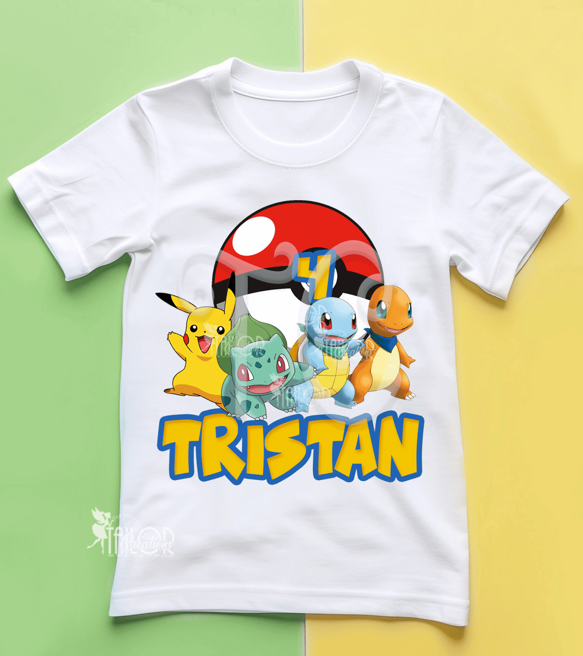 Pokemon Birthday Party Tee Shirt - Anime Birthday Party Outfit Kids