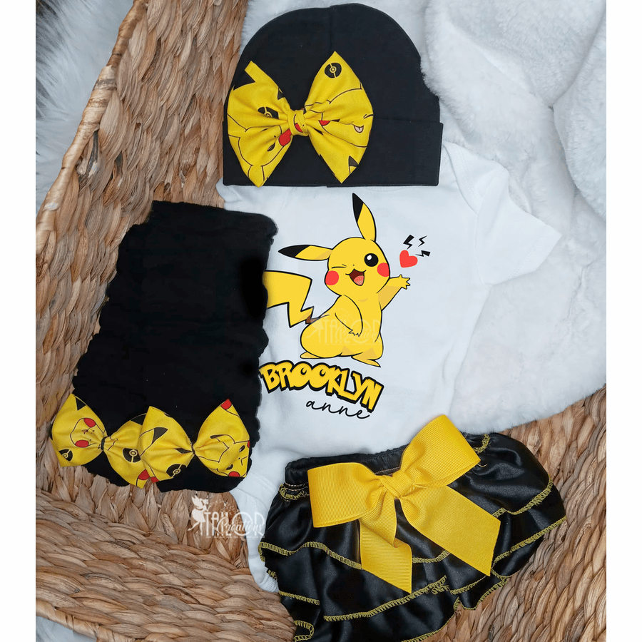 Pokemon Baby Girl Outfit Bodysuit Gift Box - Pokemon baby shower gift box for girls